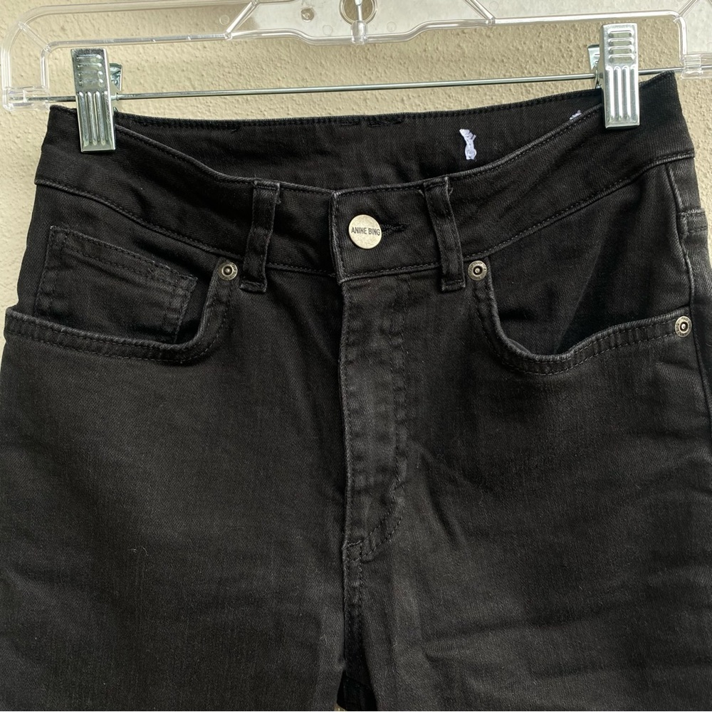 Anine Bing black  Distressed Women's Jeans size 24 - Picture 2 of 8